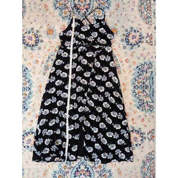 Lucca Couture Black and White Floral Wrap Dress with‎ Cross Back - M - Picture 7 of 9